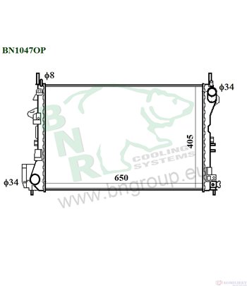 РАДИАТОР ВОДЕН OPEL VECTRA C COMBI (2003-) 1.6 16V - BNR