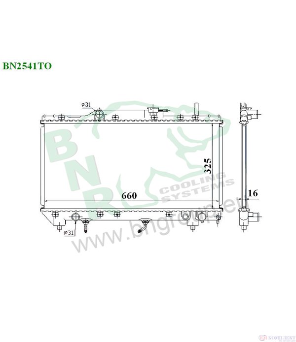 РАДИАТОР ВОДЕН TOYOTA CARINA E SEDAN (1992-) 1.6 16V - BNR