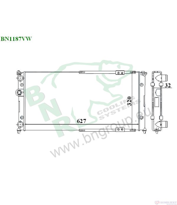 РАДИАТОР ВОДЕН SEAT IBIZA II (1993-) 1.6 i - BNR