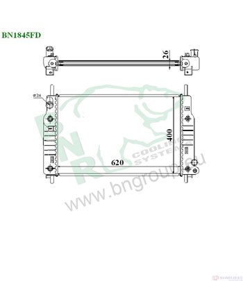 РАДИАТОР ВОДЕН FORD MONDEO II COMBI (1996-) 1.6 i 16V - BNR