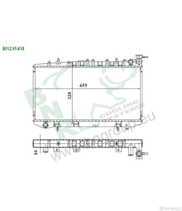 РАДИАТОР ВОДЕН NISSAN SUNNY III (1990-) 1.6 i 16V 4WD - BNR