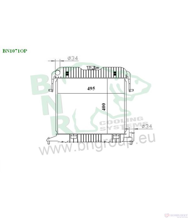 РАДИАТОР ВОДЕН OPEL OMEGA A COMBI (1986-) 1.8 - BNR