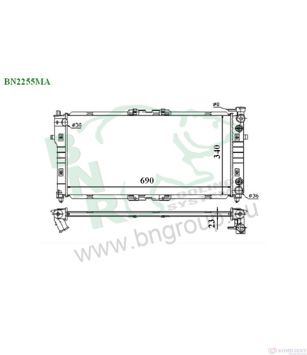 РАДИАТОР ВОДЕН MAZDA 626 V HATCHBACK (1997-) 1.8 - BNR