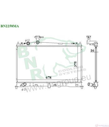 РАДИАТОР ВОДЕН MAZDA 6 (2002-) 1.8 - BNR