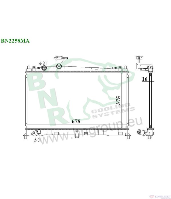 РАДИАТОР ВОДЕН MAZDA 6 (2002-) 1.8 - BNR