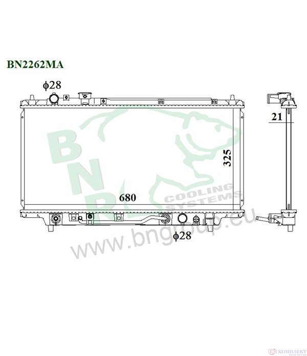 РАДИАТОР ВОДЕН MAZDA 323 C V (1994-) 1.8 16V - BNR