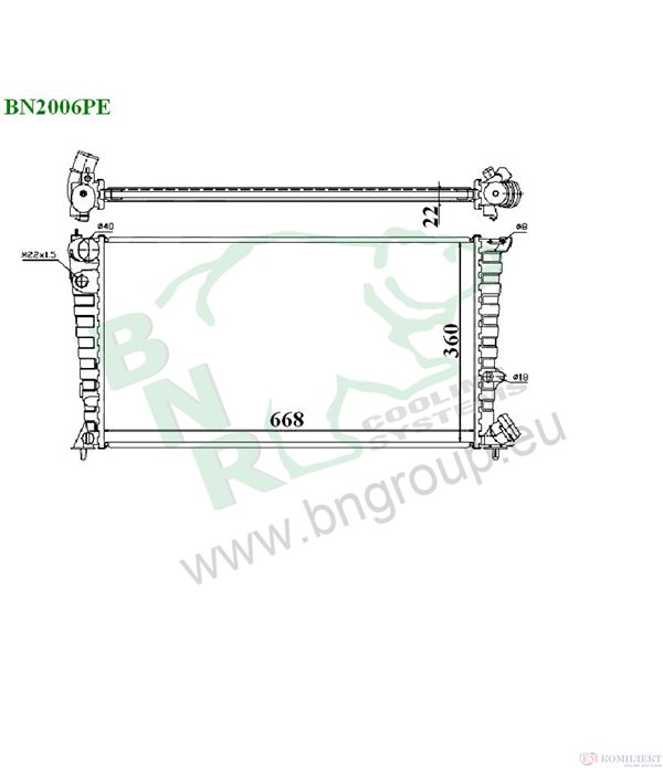 РАДИАТОР ВОДЕН CITROEN BERLINGO (1996-) 1.8 D - BNR