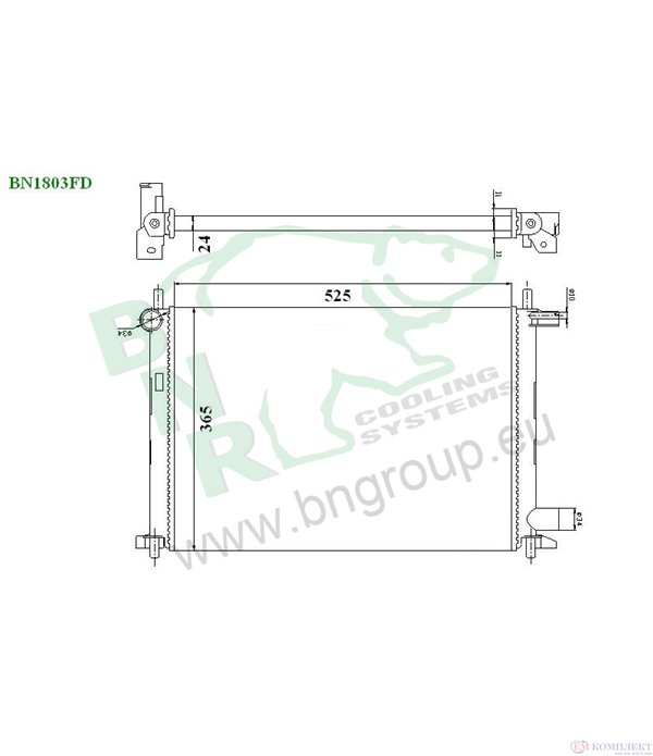 РАДИАТОР ВОДЕН FORD FIESTA BOX (1996-) 1.8 DI - BNR