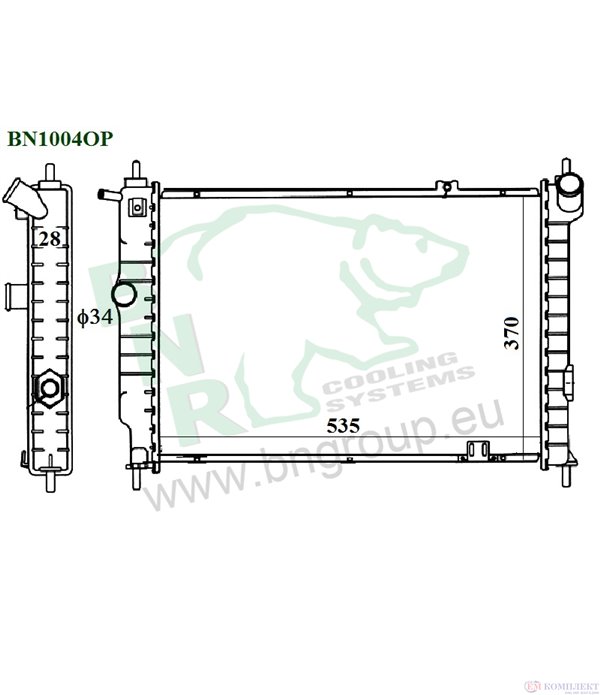 РАДИАТОР ВОДЕН OPEL ASTRA F COMBI (1991-) 1.8 i - BNR