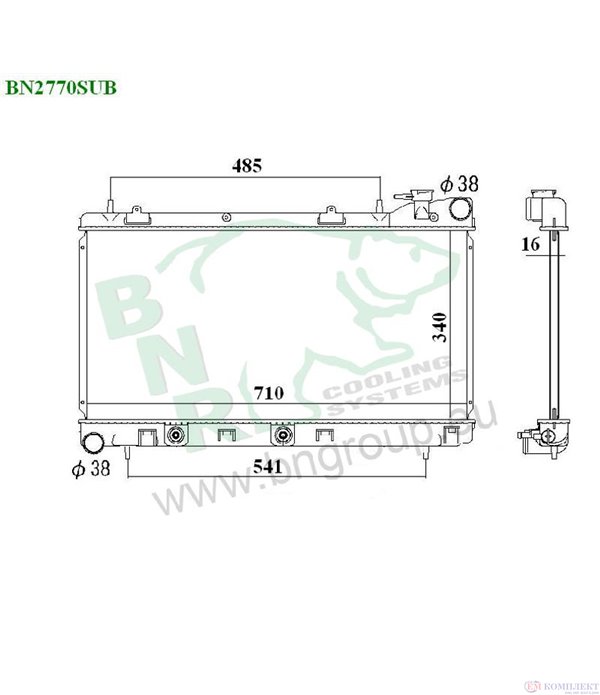 РАДИАТОР ВОДЕН SUBARU IMPREZA COMBI (1992-) 1.8 i 4WD - BNR