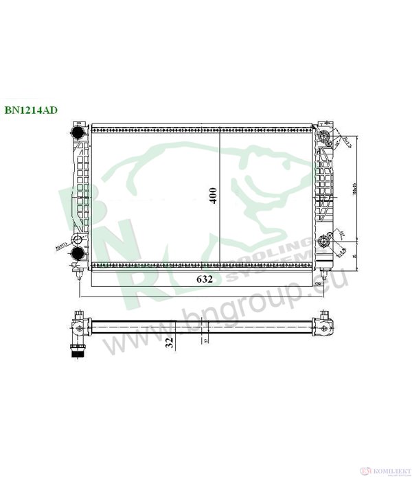 РАДИАТОР ВОДЕН AUDI A4 (1995-) 1.8 T quattro - BNR