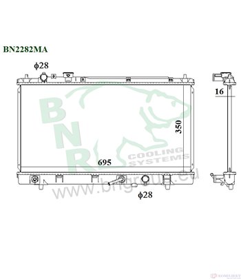 РАДИАТОР ВОДЕН MAZDA PREMACY (1999-) 1.9 - BNR
