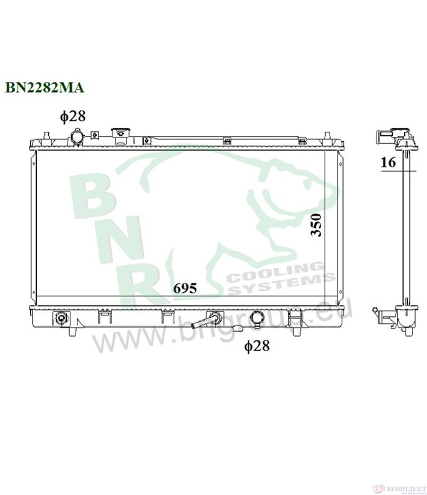 РАДИАТОР ВОДЕН MAZDA PREMACY (1999-) 1.9 - BNR