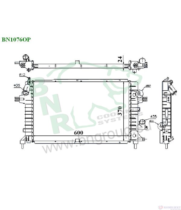 РАДИАТОР ВОДЕН OPEL ASTRA H VAN (2004-) 1.9 CDTI - BNR