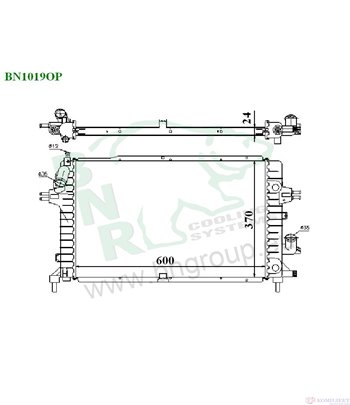 РАДИАТОР ВОДЕН OPEL ASTRA H GTC (2005-) 1.9 CDTi 16V - BNR