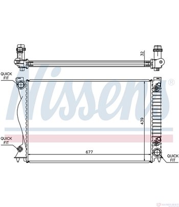 РАДИАТОР ВОДЕН AUDI A6 (2004-) 3.2 FSI quattro - NISSENS