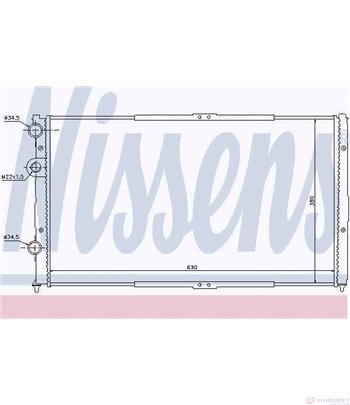 РАДИАТОР ВОДЕН VOLKSWAGEN CADDY II COMBI (1995-) 1.4 16V - NISSENS