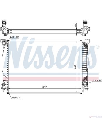 РАДИАТОР ВОДЕН AUDI A4 AVANT (2001-) 3.0 quattro - NISSENS