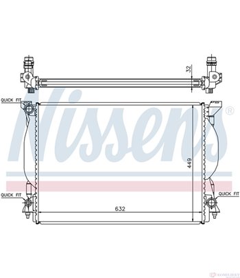 РАДИАТОР ВОДЕН AUDI A4 AVANT (2001-) 3.0 quattro - NISSENS