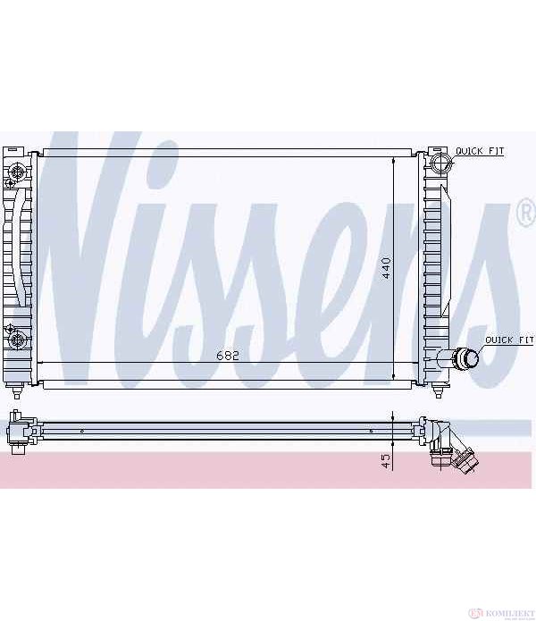 РАДИАТОР ВОДЕН AUDI A6 (1997-) 4.2 quattro - NISSENS