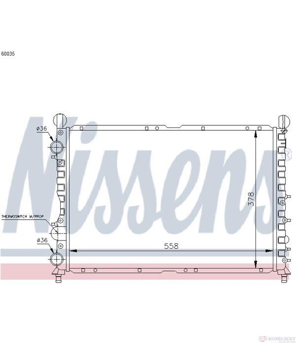 РАДИАТОР ВОДЕН ALFA ROMEO 155 (1992-) 1.8 T.S. - NISSENS