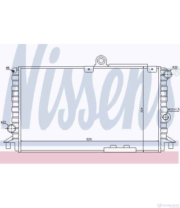 РАДИАТОР ВОДЕН ALFA ROMEO 33 SPORTWAGON (1990-) 1.5 i.e - NISSENS