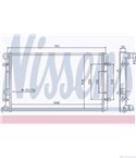 РАДИАТОР ВОДЕН VOLKSWAGEN GOLF IV (1997-) 2.8 V6 4motion - NISSENS