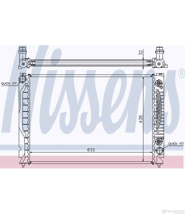 РАДИАТОР ВОДЕН AUDI A6 (1997-) 2.7 T quattro - NISSENS