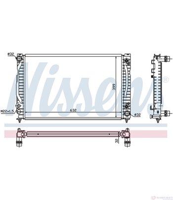 РАДИАТОР ВОДЕН AUDI A4 AVANT (1995-) 2.4 - NISSENS