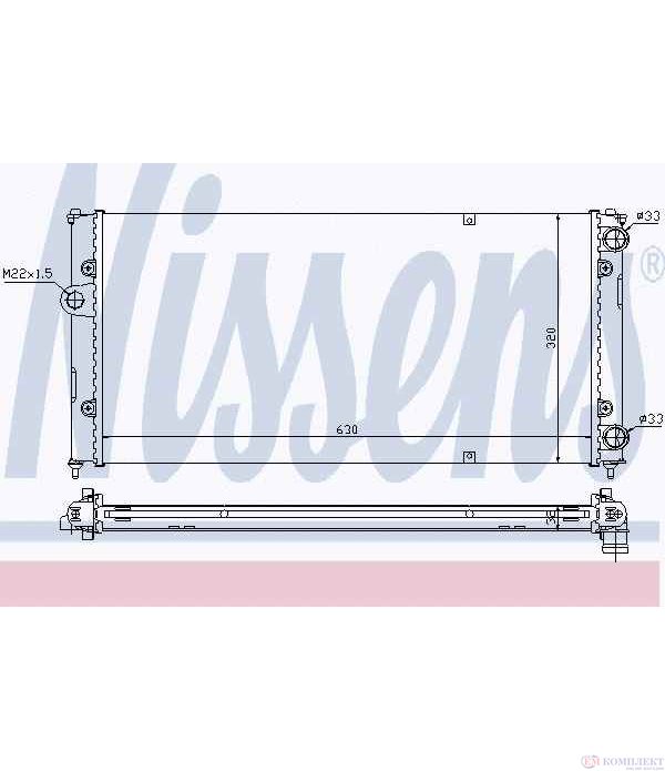 РАДИАТОР ВОДЕН SEAT CORDOBA HATCHBACK (1995-) 1.6 i - NISSENS
