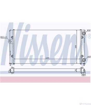 РАДИАТОР ВОДЕН VOLKSWAGEN GOLF III (1991-) 1.6 - NISSENS