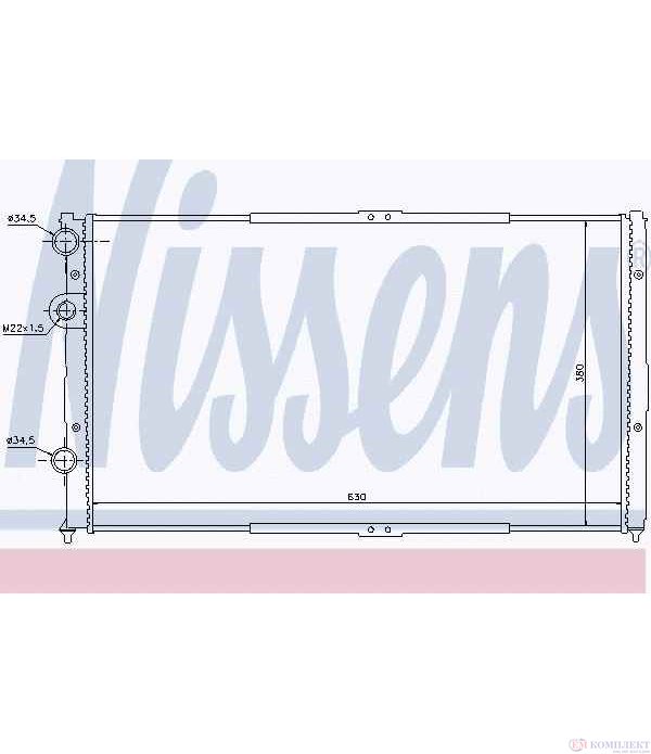 РАДИАТОР ВОДЕН VOLKSWAGEN POLO VARIANT (1997-) 1.6 - NISSENS