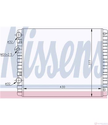 РАДИАТОР ВОДЕН VOLKSWAGEN POLO VARIANT (1997-) 1.6 - NISSENS