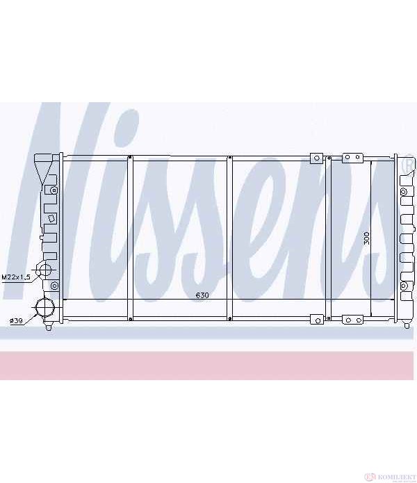 РАДИАТОР ВОДЕН VOLKSWAGEN CORRADO (1987-) 2.9 VR6 - NISSENS