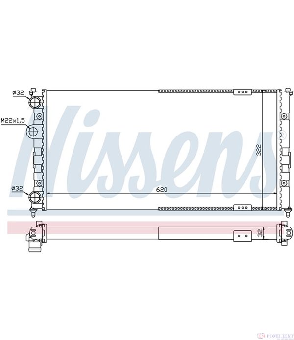 РАДИАТОР ВОДЕН SEAT IBIZA II (1993-) 1.8 i - NISSENS