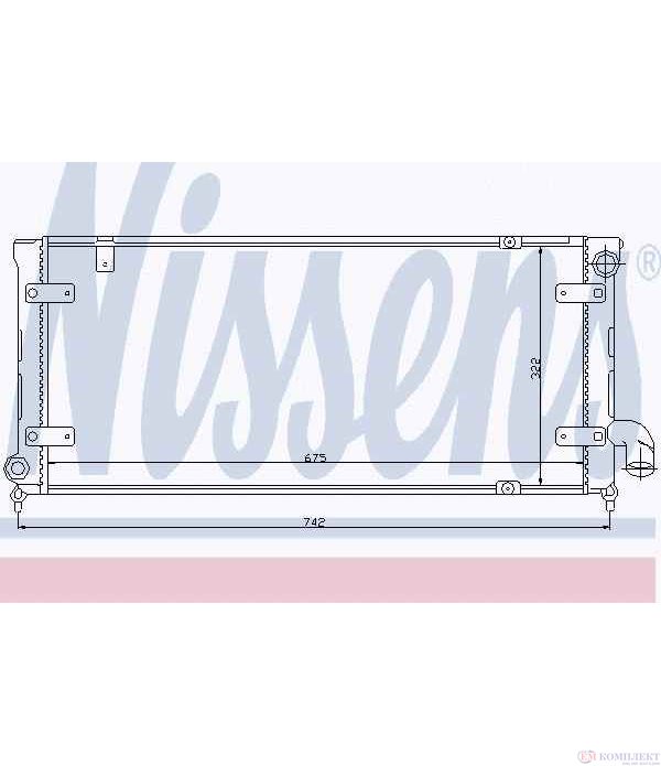 РАДИАТОР ВОДЕН SEAT TOLEDO I (1991-) 1.8 i - NISSENS