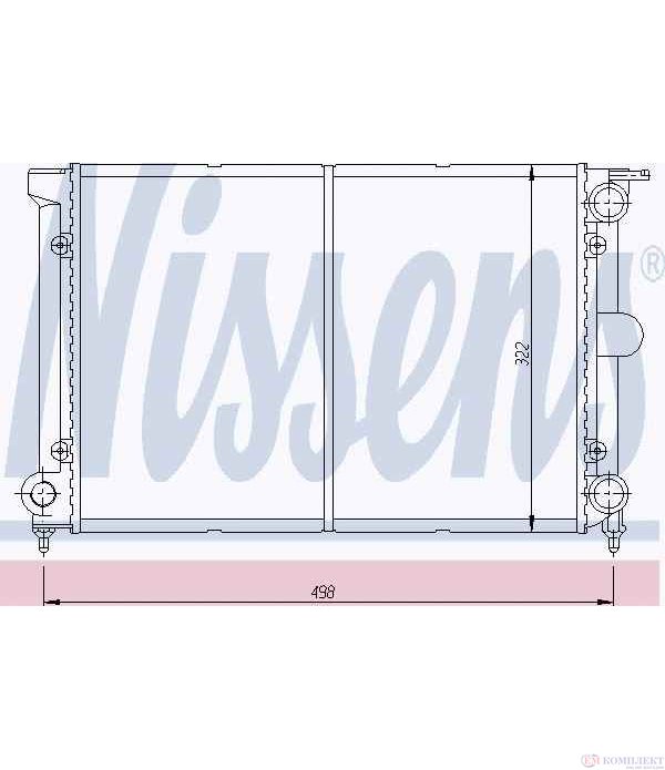 РАДИАТОР ВОДЕН VOLKSWAGEN JETTA II (1984-) 1.6 - NISSENS