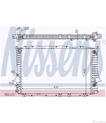 РАДИАТОР ВОДЕН AUDI A6 AVANT (1994-) 2.0 - NISSENS