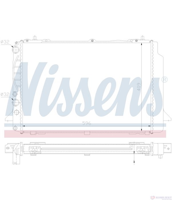 РАДИАТОР ВОДЕН AUDI 80 (1991-) 1.9 TD - NISSENS