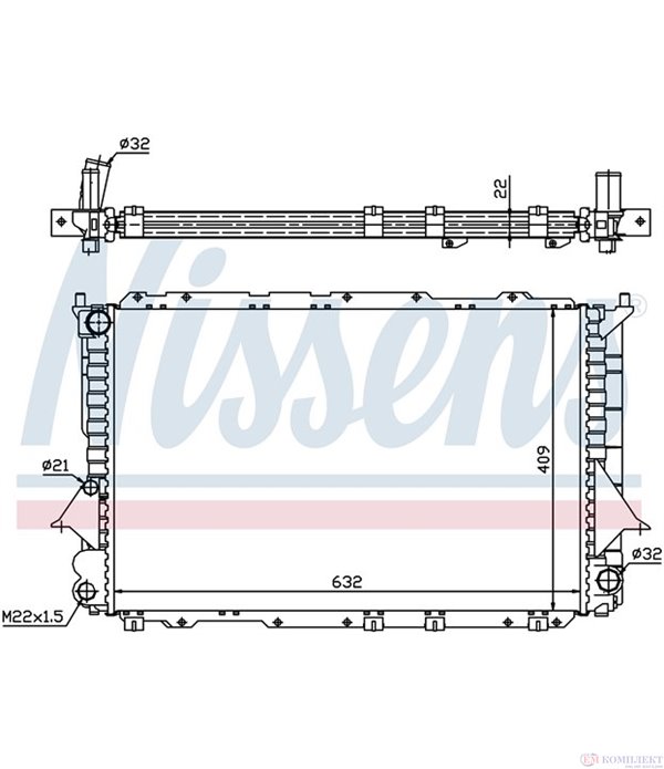 РАДИАТОР ВОДЕН AUDI 100 (1990-) 2.8 E quattro - NISSENS