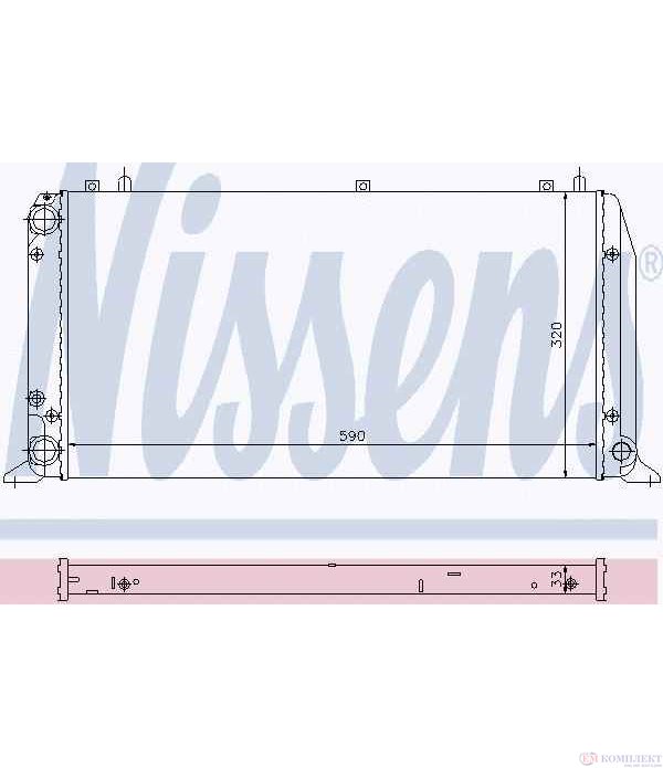 РАДИАТОР ВОДЕН AUDI COUPE (1988-) 2.0 - NISSENS