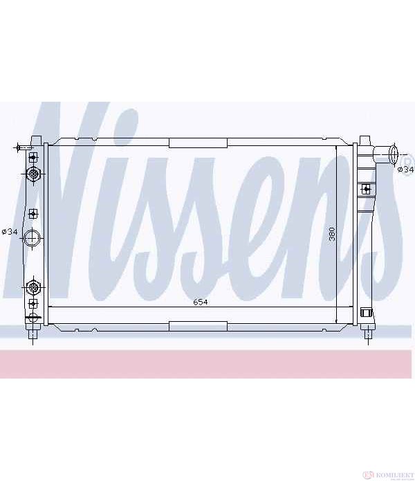 РАДИАТОР ВОДЕН DAEWOO NUBIRA SEDAN (1997-) 1.6 16V - NISSENS