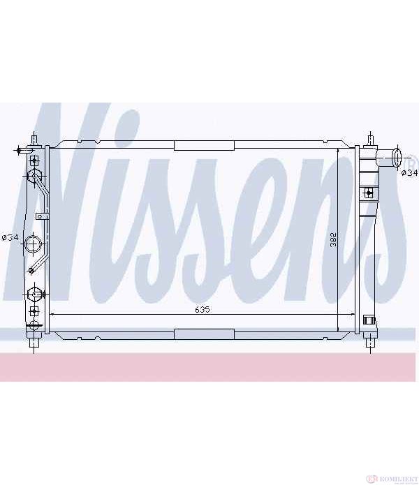 РАДИАТОР ВОДЕН DAEWOO LANOS (1997-) 1.5 - NISSENS