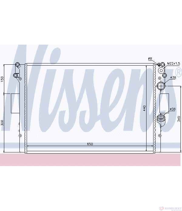 РАДИАТОР ВОДЕН IVECO DAILY II (1999-) 35S9V,35C9V - NISSENS