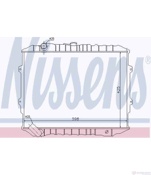 РАДИАТОР ВОДЕН MITSUBISHI PAJERO II (1990-) 3.0 V6 - NISSENS