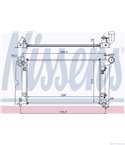 РАДИАТОР ВОДЕН TOYOTA COROLLA SEDAN (2001-) 1.4 VVT-i - NISSENS