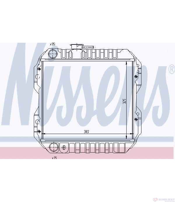 РАДИАТОР ВОДЕН TOYOTA COROLLA (1979-) 1.3 - NISSENS