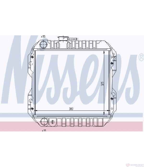 РАДИАТОР ВОДЕН TOYOTA COROLLA HATCHBACK (1979-) 1.3 - NISSENS