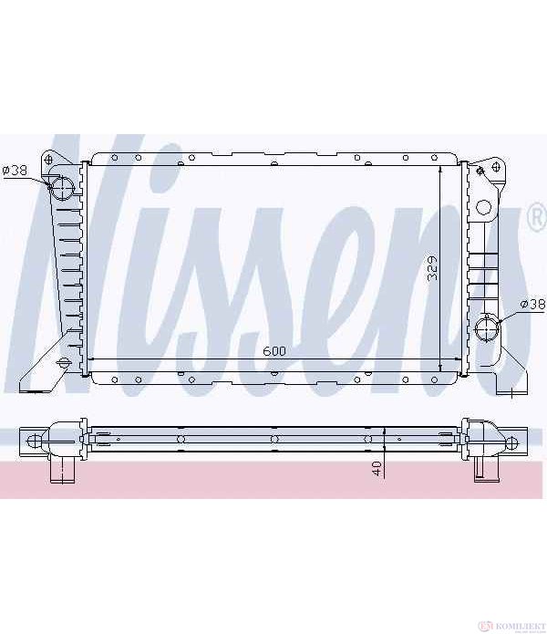 РАДИАТОР ВОДЕН FORD TRANSIT TOURNEO (1994-) 2.5 DI - NISSENS