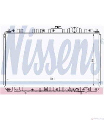 РАДИАТОР ВОДЕН MITSUBISHI COLT IV (1992-) 1.8 GTi 16V - NISSENS